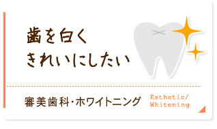 歯を白くきれいにしたい 審美歯科・ホワイトニング